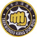 Patch embroidery TAEKWONDO KANG DUK WON 8cm