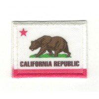 Patch embroidery and textile FLAG CALIFORNIA REPUBLIC 7CM x 5CM