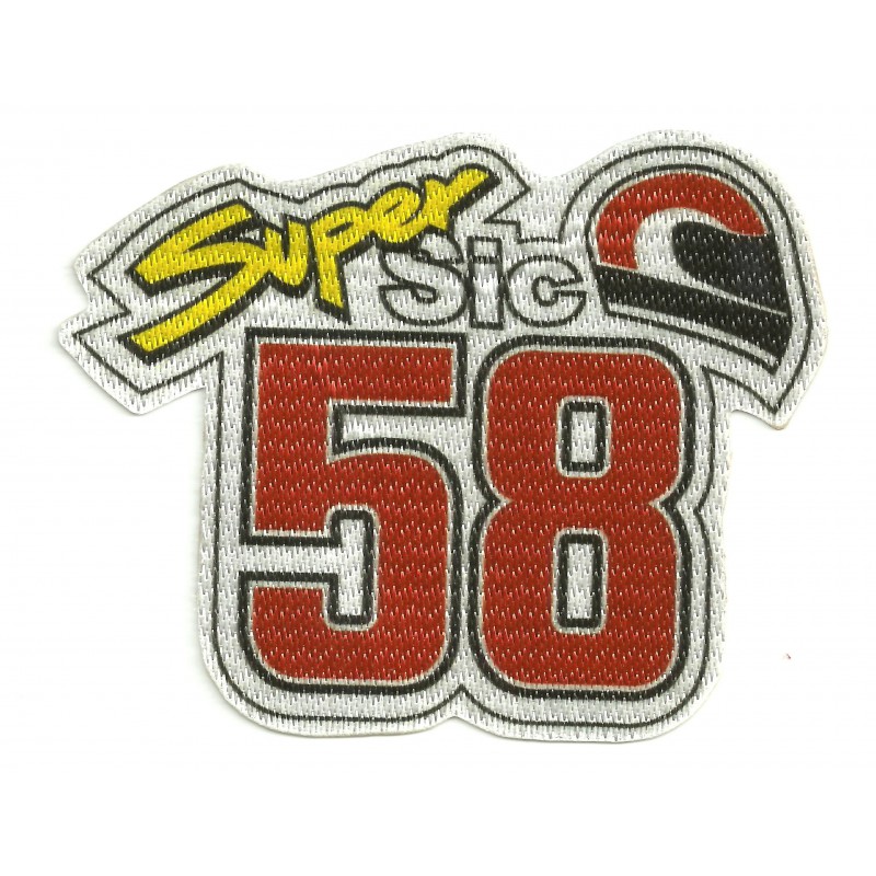 Labelbike - 2 Adesivi Resina Moto Marco Simoncelli Super Sic Tribute 58