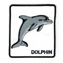 Embroidery patch DOLPHIN 8cm x 9cm