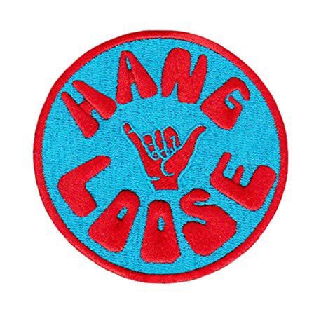 Patch embroidery HANG LOOSE BLUE 8cm 