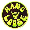 Embroidery patch HANG LOOSE YELLOW 8cm 