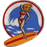 Parche bordado GiRL SURFING 7,5cm x 7,5cm