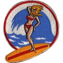 Patch embroidery GIRL SURFING 7,5cm x 7,5cm