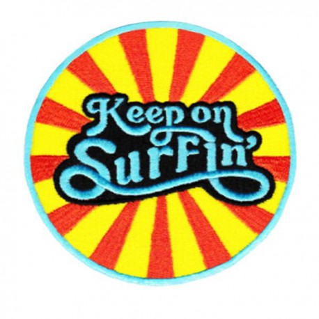 Patch embroidery KEEP ON SURFIN 8,5cm x 3,5cm