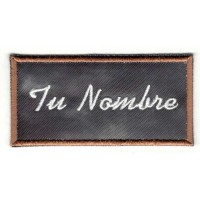 Embroidered patch SLATE YOUR NAME 8cm x 4cm