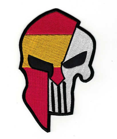 Parche bordado EL CASTIGADOR GLADIADOR ESPAÑA ( The punisher ) 9cm x 15cm -  Los Parches