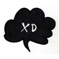 Embroidered patch BULLET SPEECH BLACK XD 6cm x 5cm 