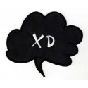 Embroidered patch BULLET SPEECH BLACK XD 6cm x 5,5cm 