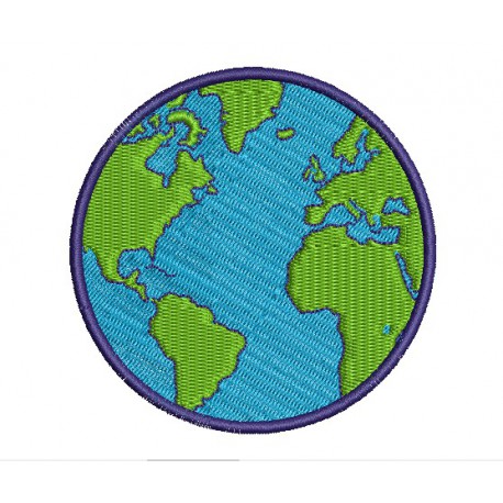 Patch embroidery GLOBE 25cm 
