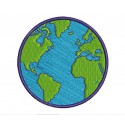 Patch embroidery GLOBE 17cm 