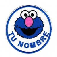 Embroidery patch BLUE ELMO YOUR NAME 8cm