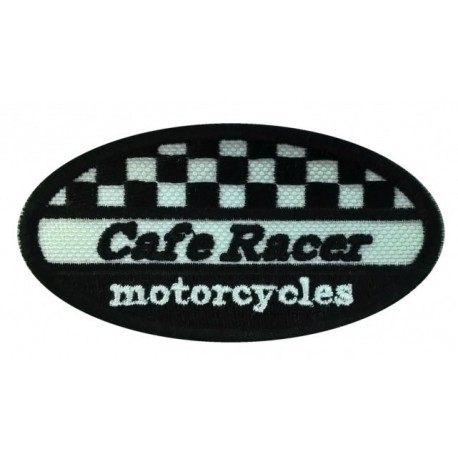 Parche bordado CAFE RACE MOTORCYCLES 8cm x 4cm 