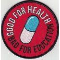 Embroidery patch AKIRA GOOD FOR HEALTH BAD FOR EDUCATION 18cm