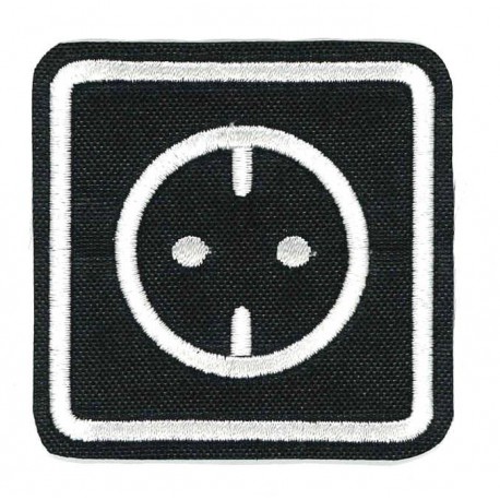 Embroidery patch BLACK PLUG 5cm x 5cm