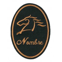 Embroidery and textile patch YOUR NAME BLACK HYPICAL 7,5cm x 10,5cm 