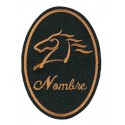 Embroidery and textile patch PERSONALIZED BLACK HYPICAL 7,5cm x 10,5cm 