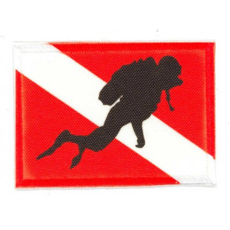 Embroidery and textile patch ALPHA MAN SUBMARINE FLAG 7cm x 5cm