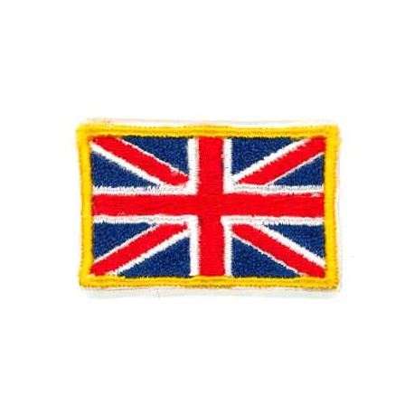 Embroidery patch FLAG ENGLAND YELLOW BORDER 4CM X 3 CM