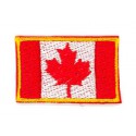 Embroidery patch FLAG CANADA YELLOW BORDER 4CM X 3 CM