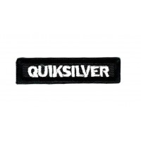 Patch embroidery WHITE QUIKSILVER 10cm x 2,5cm