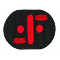 Embroidery patch V black 8cm x 6cm