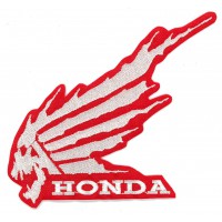 Embroidery Patch SKULL HONDA RED 10cm x 10cm