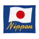 Embroidery patch FLAG JAPAN NIPPON blue 8cm x 7cm