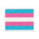 Embroidery and textile patch FLAG TRANSSEXUAL TRANSGENDER 7CM x 5CM