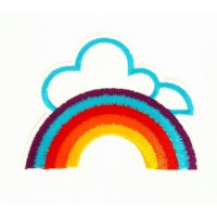 Embroidered patch RAINBOW 3,5cm x 2,8cm