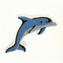 Embroidered patch BLUE DOLPHIN 3,5cm x 2,2cm