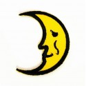 Embroidered patch YELLOW MOON 2,3cm x 3cm