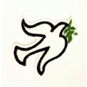Embroidered patch BIRD OF PEACE 3cm x 3cm