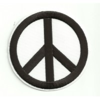 Patch embroidery PEACE BLACK 3cm