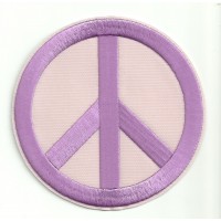 Patch embroidery PEACE PINK 3cm