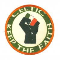 Embroidery and textile patch KEEP THE FAITH CELTIC 8cm 