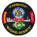 Embroidery patch CORONAVIRUS COVID-19 MADRID RESISTE FARMACIA 9cm