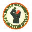 Embroidery and textile patch KEEP THE FAITH CELTIC 4cm 