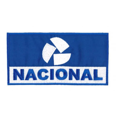 Parche bordado NACIONAL azul 20cm x 10cm 