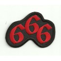 embroidered patch 666 3,5cm x 2,5cm