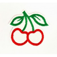 Embroidered patch CHERRIES 6cm x 5.5cm