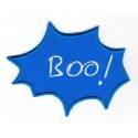Embroidered patch BULLET SPEECH BLUE BOO! 3cm x2,5cm 