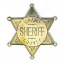 Embroidered and textil patch STAR SHERIFF COUNTY 3,5cm