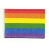 Embroidered and textile patch LGBT RAINBOW FLAG 4cm x 3cm
