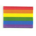 Embroidered and textile patch LGBT RAINBOW FLAG 4cm x 3cm