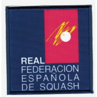 Embroidery and textile patch FEDERACIÓN ESPAÑOLA DE SQUASH 3,7cm x 3,7cm