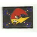 Embroidery and textile patch WOODY WOODPECKER FLAG 3,5cm x 2,5cm