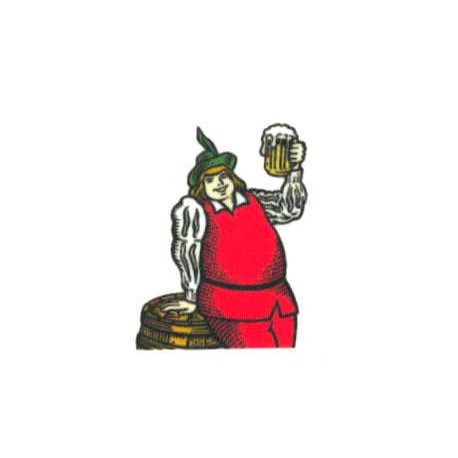 Embroidered patch GAMBRINUS 4cm x 5cm
