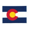 Embroidery and textile patch FLAG COLORADO 7CM x 5CM