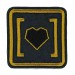 Embroidery patch SQUARE HEART 6cm x 6cm